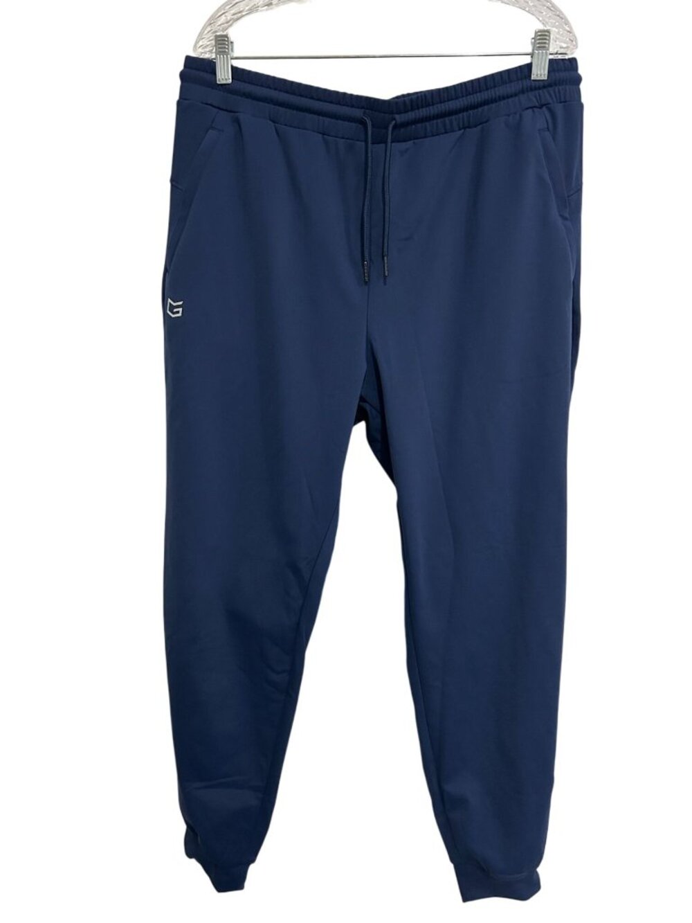 Gradual XXL Mens Navy Blue Jogger Pants Elastic Waist Polyester Minimalist NWT